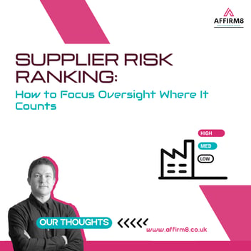 How to risk rank suppliers
